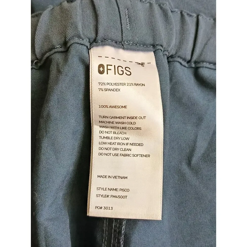FIGS Pisco Technical Collection Scrub Pants Men XXL Tall Navy Blue Straight Leg
